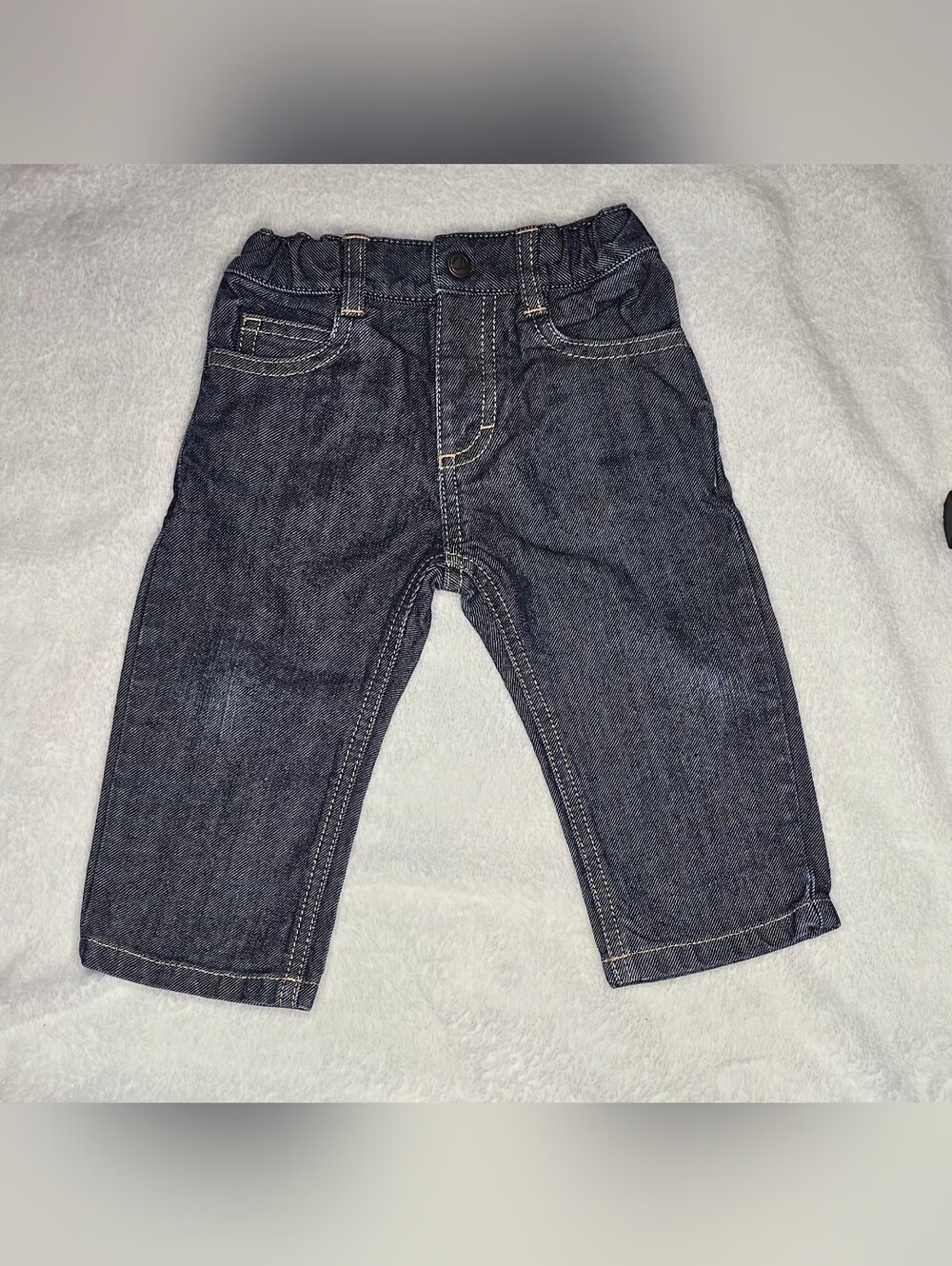 Like NEW Petit Bateau Baby Classic Denim Trousers / Jeans UNISEX 12Mo